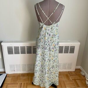 Vintage Michael Kors floral slip dress with criss crossed straps.